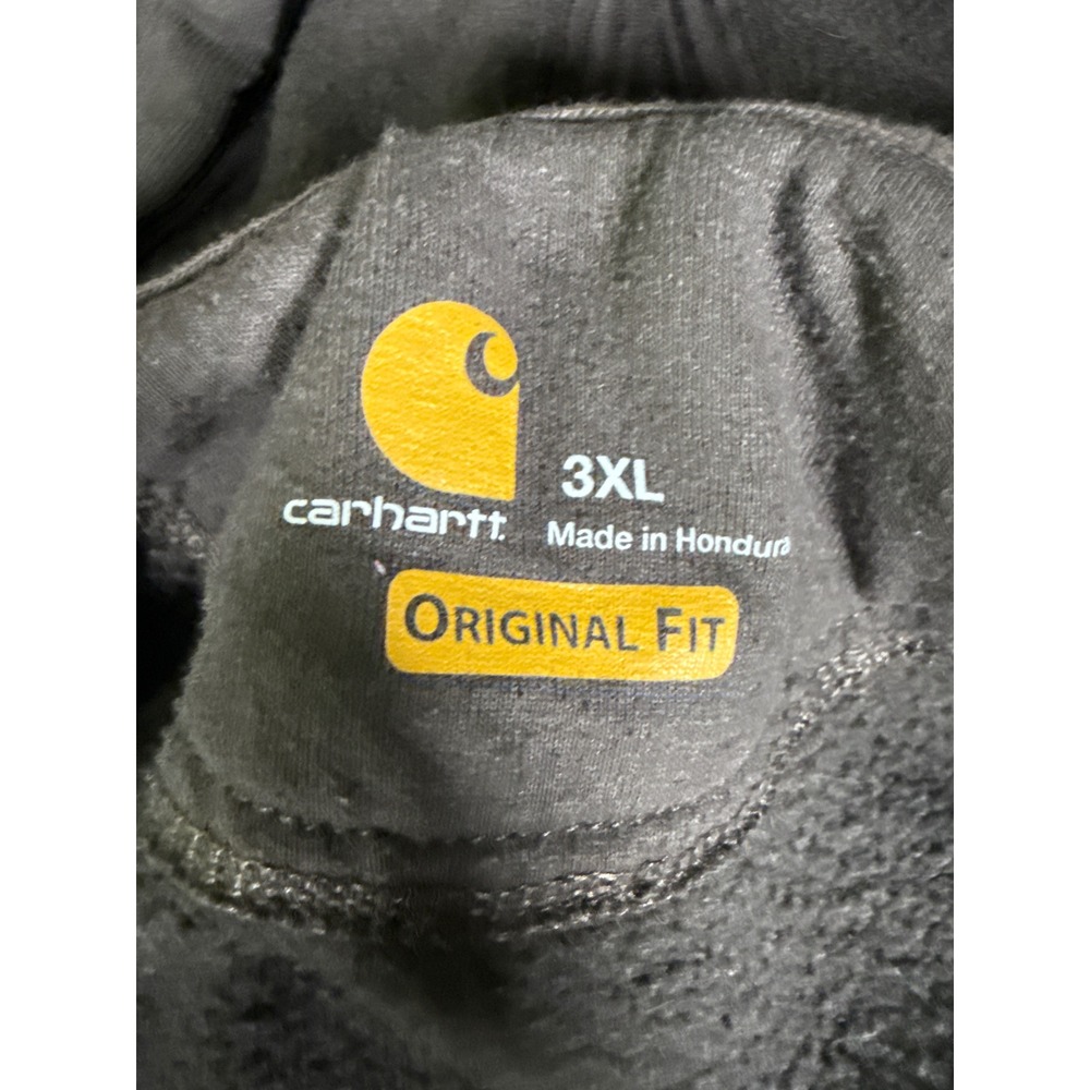 Carhartt Mens 3XL Original Fit Full Zip Hoodie Charcoal Gray Sweatshirt 0250 - Picture 4 of 6